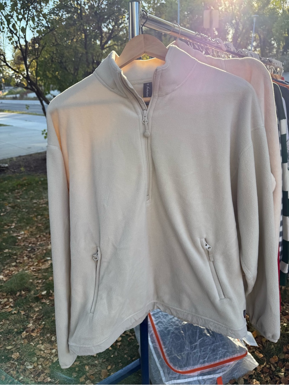 TNA Cream Half-Zip Fleece Pullover